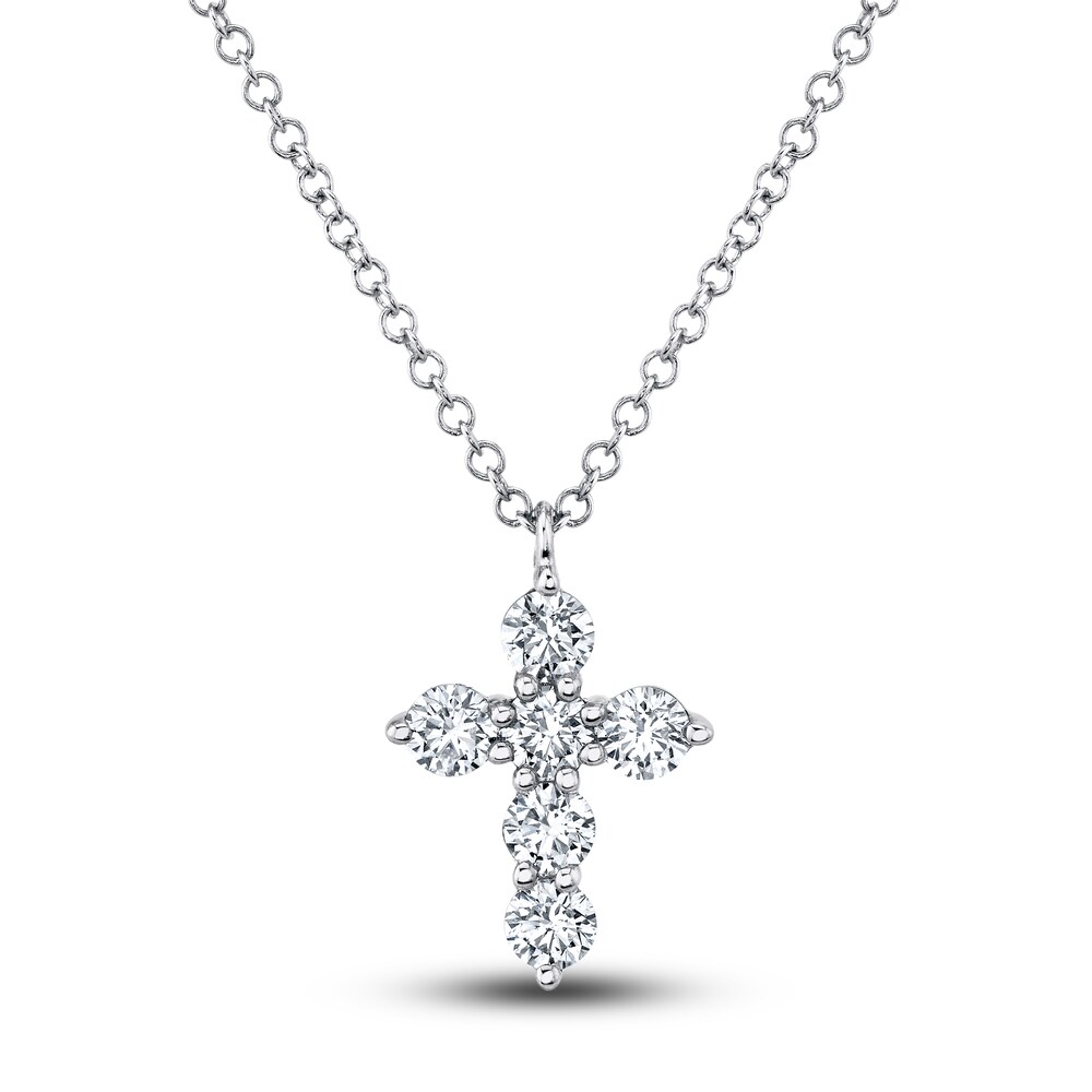 Shy Creation Diamond Cross Pendant Necklace 1/2 ct tw Round 14K White Gold 18" SC55021390 L7opNl6g Shy Creation Diamond Cross Pendant Necklace 1/2 ct tw Round 14K White Gold 18" SC55021390 L7opNl6g