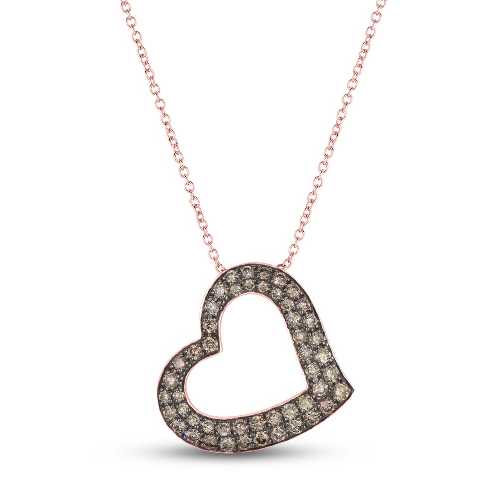 Le Vian Chocolate Diamond Heart Necklace 3/4 ct tw Diamonds 14K Strawberry Gold LD8vZxnp Le Vian Chocolate Diamond Heart Necklace 3/4 ct tw Diamonds 14K Strawberry Gold LD8vZxnp