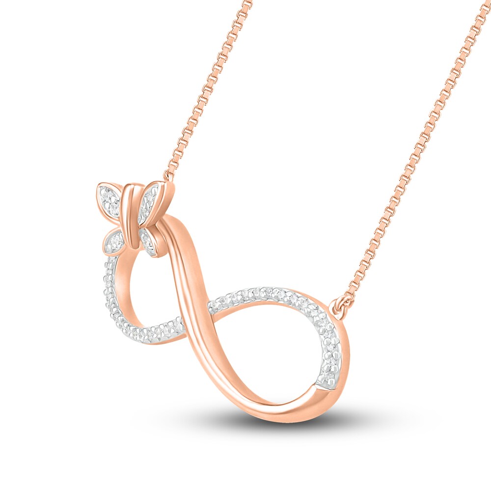 Diamond Infinity Necklace 1/15 ct tw Round 10K Rose Gold LSFQq3by Diamond Infinity Necklace 1/15 ct tw Round 10K Rose Gold LSFQq3by