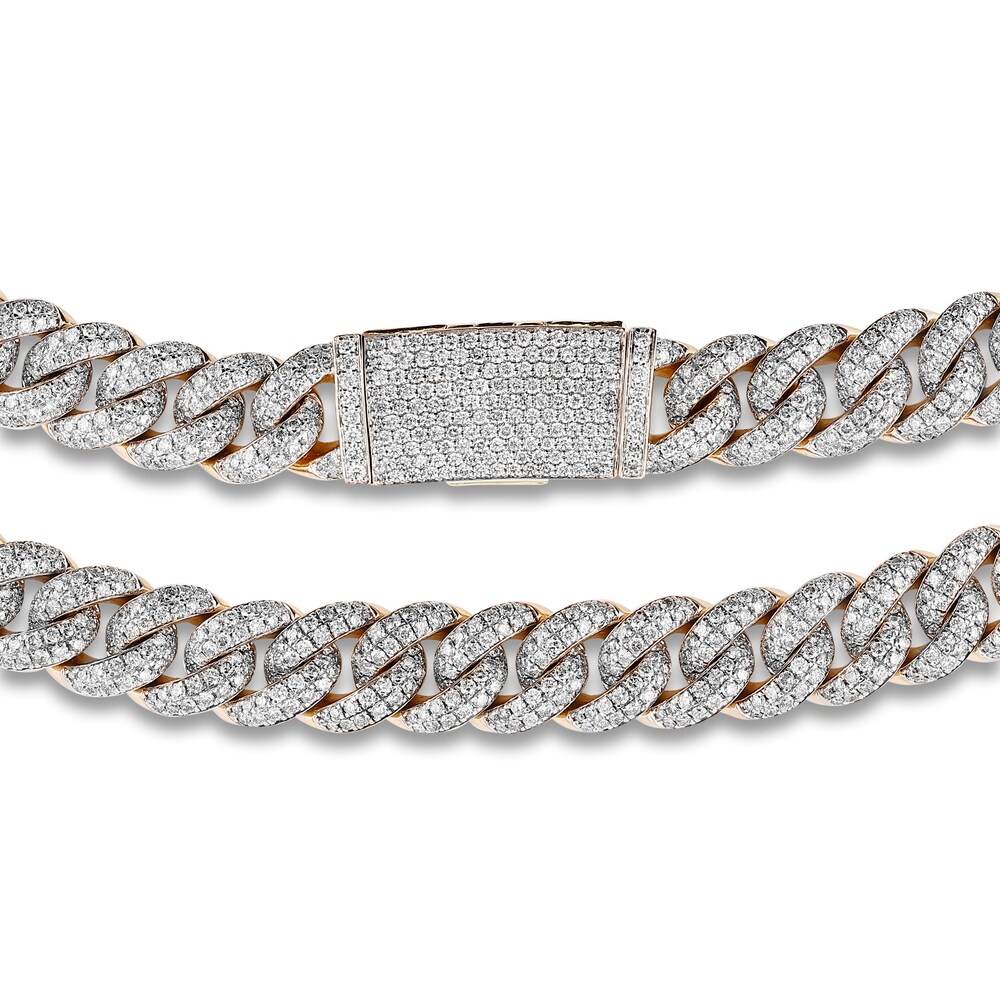 Men\'s Diamond Cuban Link Chain 26-3/4 ct tw Round Necklace 10K Yellow Gold 22\" LvVdpmiv Men\'s Diamond Cuban Link Chain 26-3/4 ct tw Round Necklace 10K Yellow Gold 22\" LvVdpmiv
