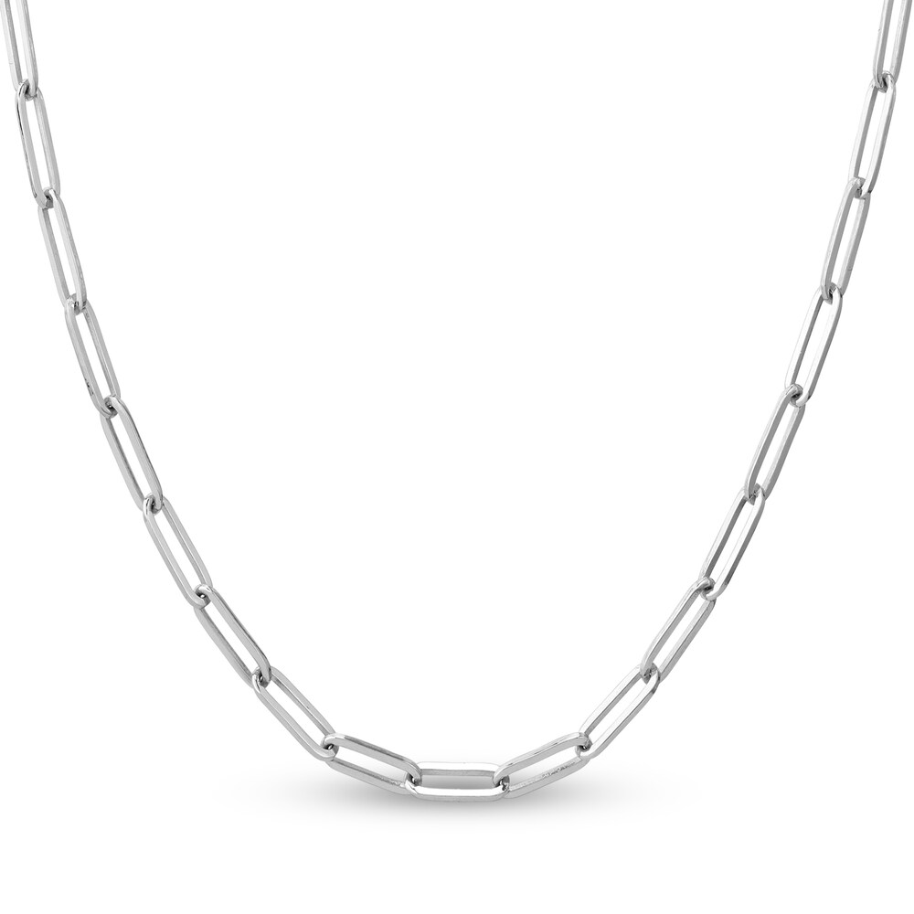 Paper Clip Chain Necklace 14K White Gold 20" MQ2hlNjv Paper Clip Chain Necklace 14K White Gold 20" MQ2hlNjv