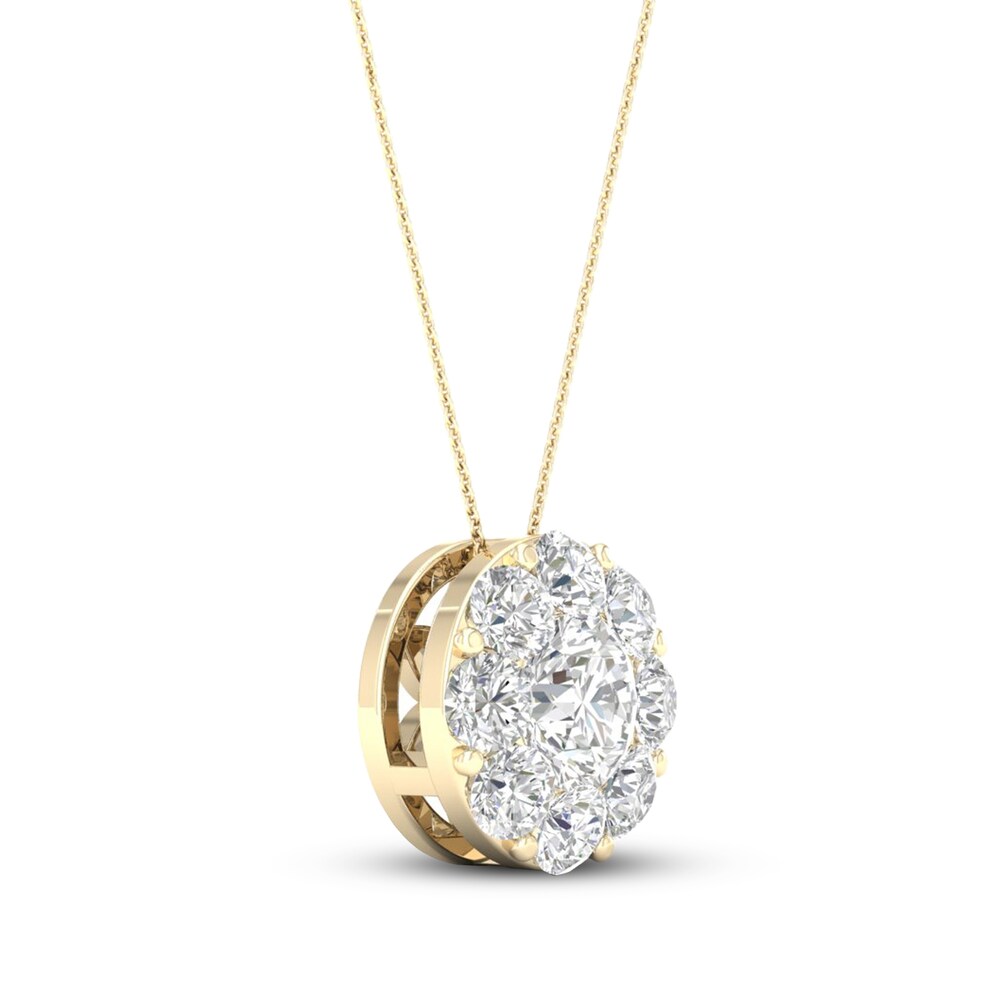 Diamond Necklace 1 ct tw Round 14K Yellow Gold MYJDsw3f Diamond Necklace 1 ct tw Round 14K Yellow Gold MYJDsw3f