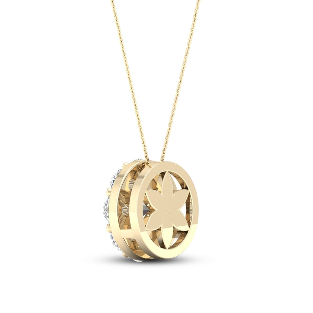 Diamond Necklace 1 ct tw Round 14K Yellow Gold MYJDsw3f Diamond Necklace 1 ct tw Round 14K Yellow Gold MYJDsw3f