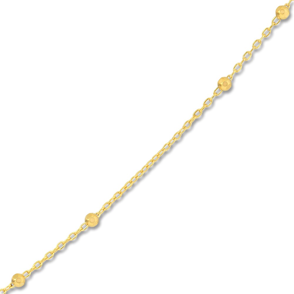 Beaded Chain Necklace 14K Yellow Gold McYIl6Nk Beaded Chain Necklace 14K Yellow Gold McYIl6Nk