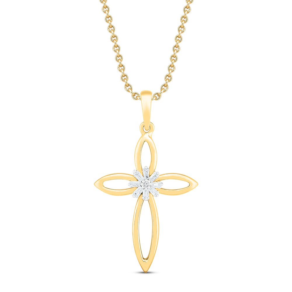 Diamond Necklace 1/20 ct tw Diamond Accents 10K Yellow Gold MnZOBfZ3