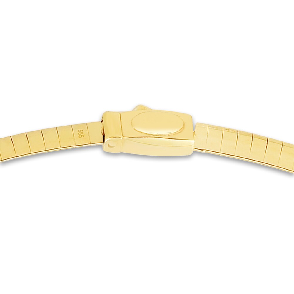 Omega Chain Necklace 14K Yellow Gold 16\" N1EIMoZH Omega Chain Necklace 14K Yellow Gold 16\" N1EIMoZH