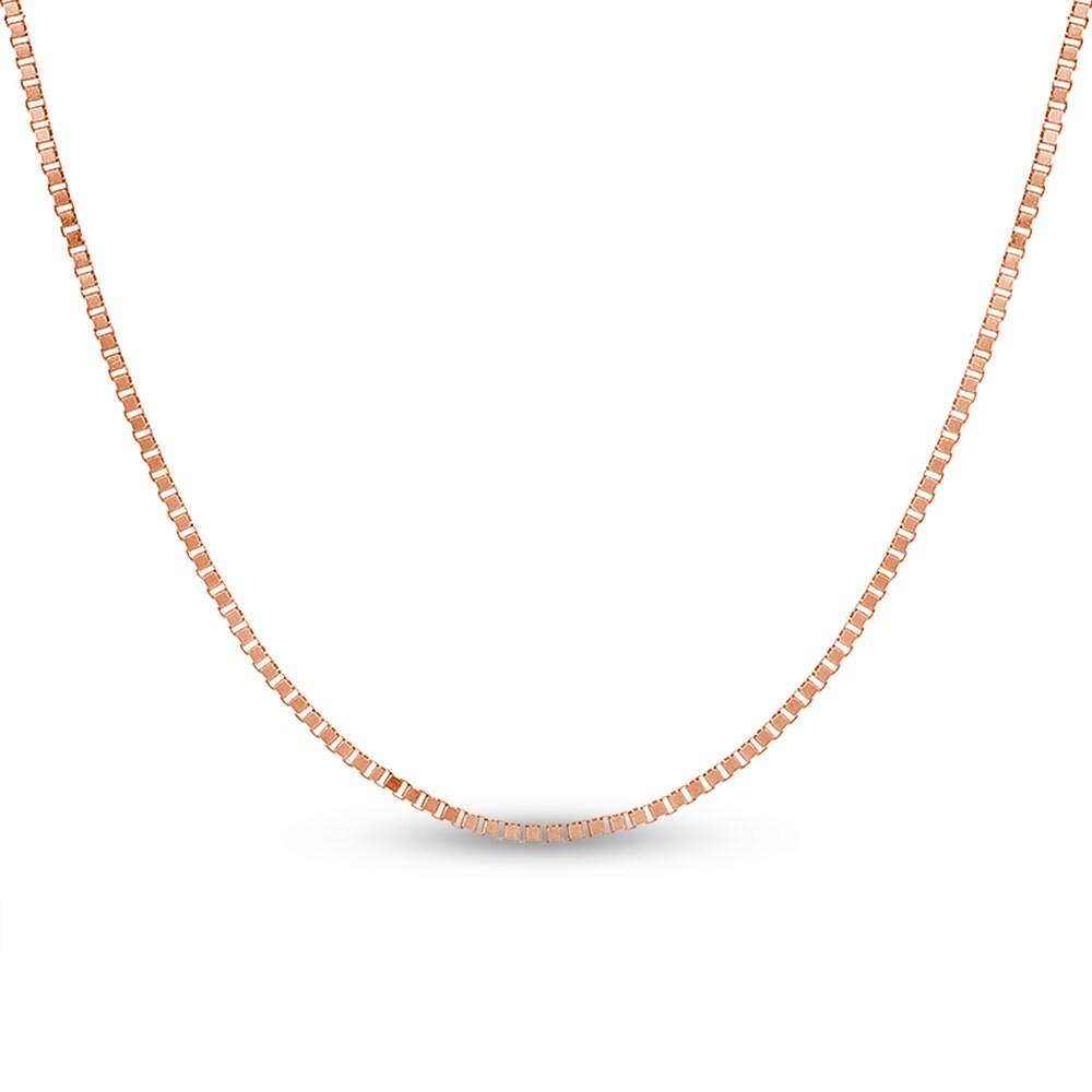 Box Chain Necklace 14K Rose Gold 16" NLTbIW7P Box Chain Necklace 14K Rose Gold 16" NLTbIW7P