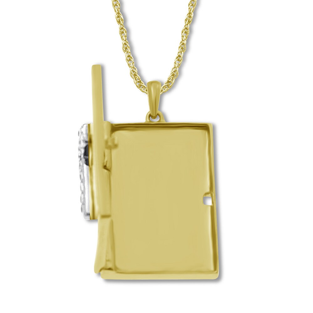 Cross & Bible Locket 1/6 ct tw Diamonds 10K Yellow Gold NpBvH8ef Cross & Bible Locket 1/6 ct tw Diamonds 10K Yellow Gold NpBvH8ef