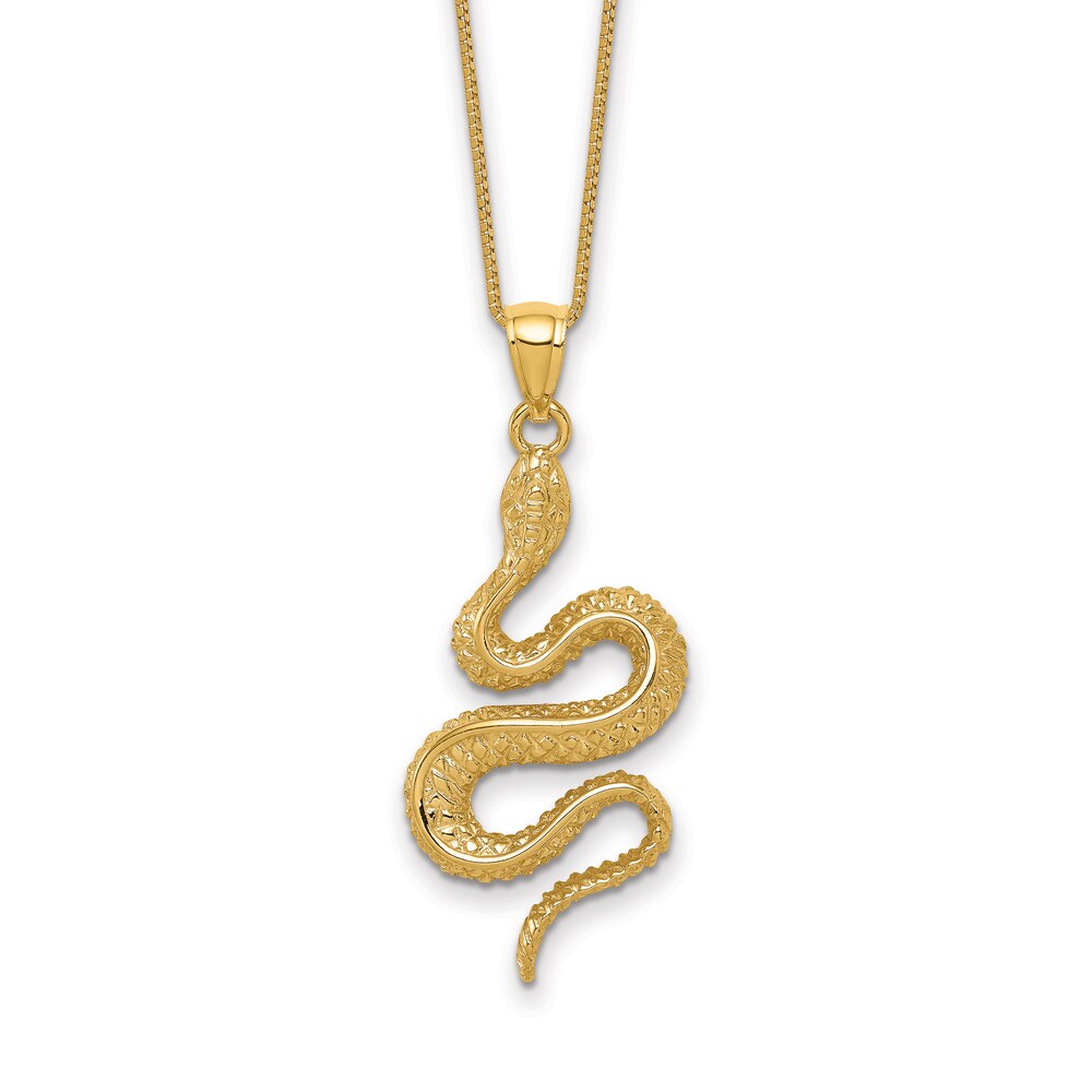 Snake Necklace 14K Yellow Gold 18" Ny0ZVb6J Snake Necklace 14K Yellow Gold 18" Ny0ZVb6J