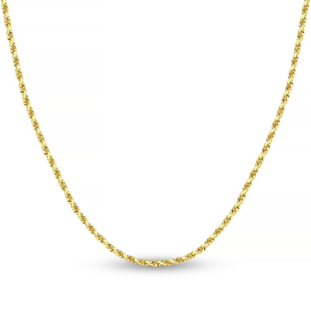 Diamond-Cut Rope Chain Necklace 14K Yellow Gold 20" OBQSj5sf Diamond-Cut Rope Chain Necklace 14K Yellow Gold 20" OBQSj5sf