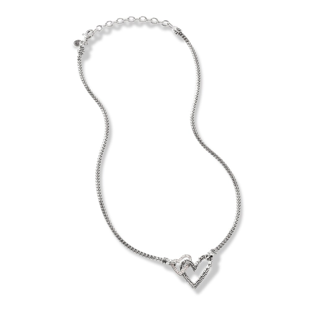 John Hardy Diamond Classic Chain Pendant Necklace 1/8 ct tw Round Sterling Silver 16" OQHmInfF John Hardy Diamond Classic Chain Pendant Necklace 1/8 ct tw Round Sterling Silver 16" OQHmInfF