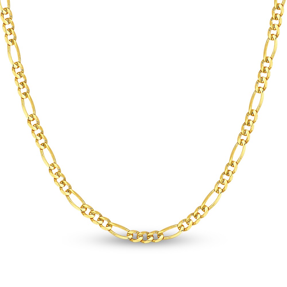 Figaro Chain Necklace 14K Yellow Gold 22" OdNL3g2J Figaro Chain Necklace 14K Yellow Gold 22" OdNL3g2J