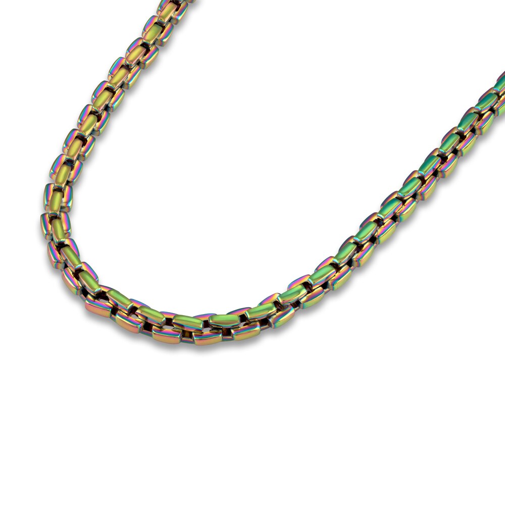 Rolo Chain Necklace Anodized Stainless Steel OeyLY8Fc Rolo Chain Necklace Anodized Stainless Steel OeyLY8Fc