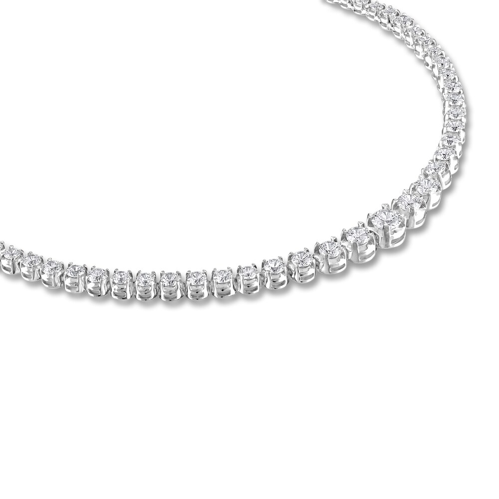 Diamond Tennis Necklace 12 ct tw Round 14K White Gold 16\" Og2TRiPx Diamond Tennis Necklace 12 ct tw Round 14K White Gold 16\" Og2TRiPx