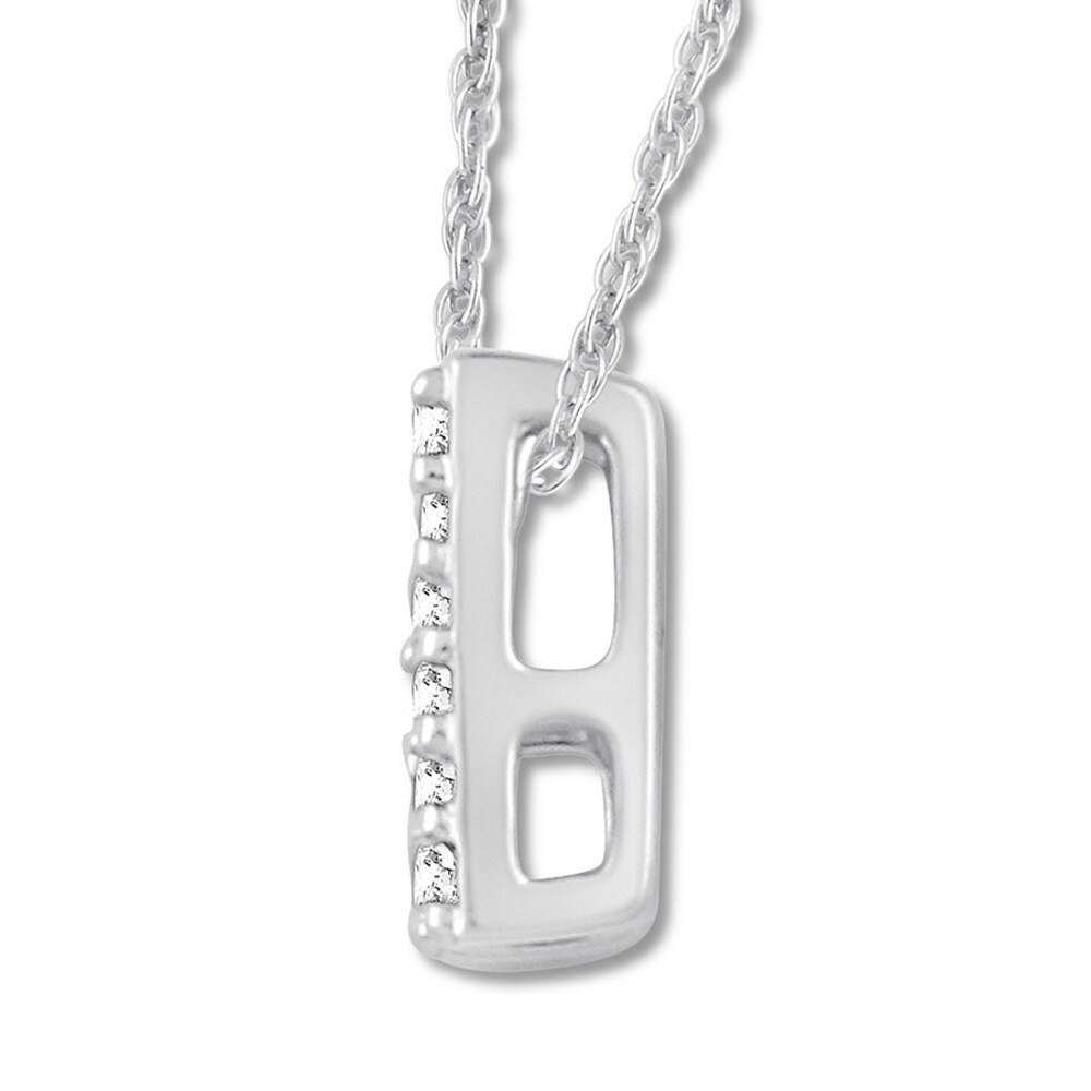 Diamond Initial N Necklace 1/20 ct tw Round-cut 10K White Gold OgK7fTPL Diamond Initial N Necklace 1/20 ct tw Round-cut 10K White Gold OgK7fTPL