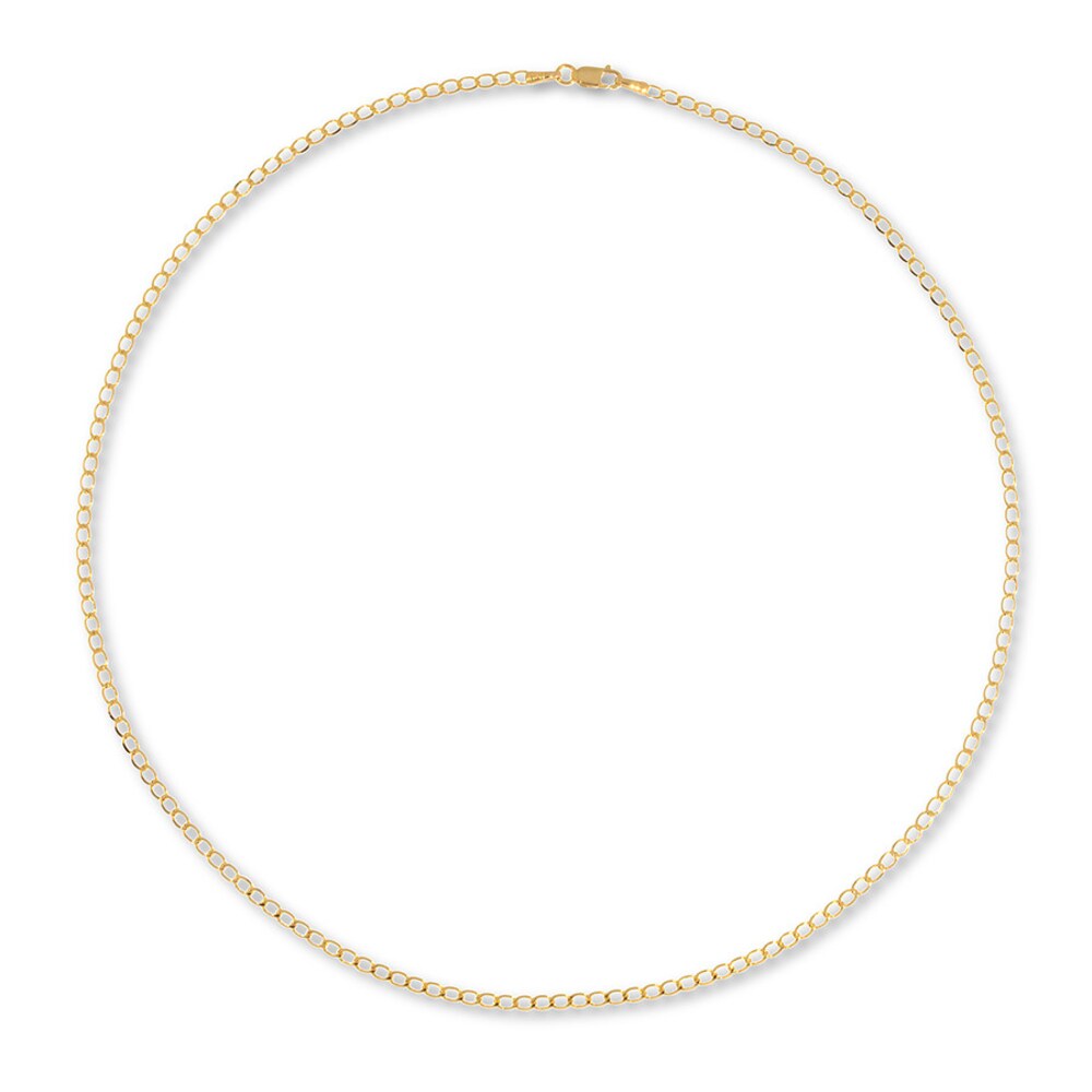 Curb Chain Necklace 10K Yellow Gold 20" Length Olbl7oZQ Curb Chain Necklace 10K Yellow Gold 20" Length Olbl7oZQ