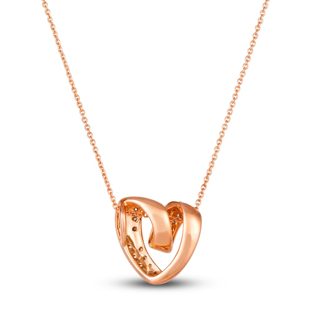 Le Vian Diamond Heart Pendant Necklace 5/8 ct tw Round 14K Strawberry Gold 19\" Ow9T1iOi Le Vian Diamond Heart Pendant Necklace 5/8 ct tw Round 14K Strawberry Gold 19\" Ow9T1iOi