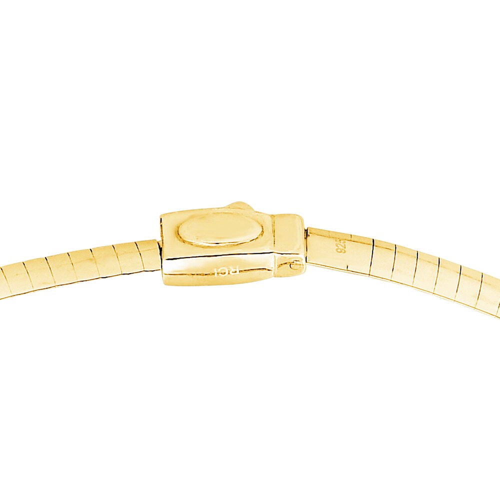 Reversible Necklace 14K Yellow Gold/Sterling Silver 5mm P0FOlIsy Reversible Necklace 14K Yellow Gold/Sterling Silver 5mm P0FOlIsy