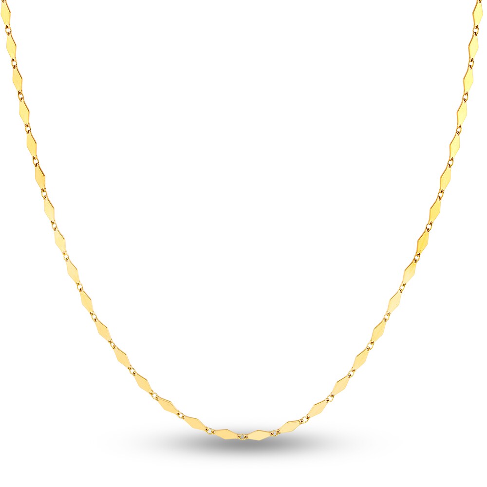 Mirror Link Chain Necklace 14K Yellow Gold 18" PBcqccwC Mirror Link Chain Necklace 14K Yellow Gold 18" PBcqccwC