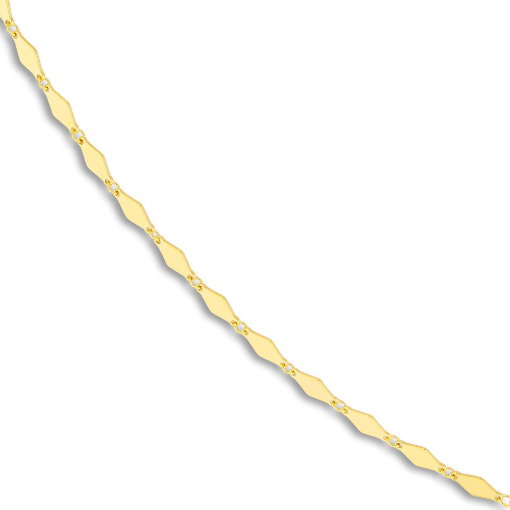 Mirror Link Chain Necklace 14K Yellow Gold 18\" PBcqccwC Mirror Link Chain Necklace 14K Yellow Gold 18\" PBcqccwC