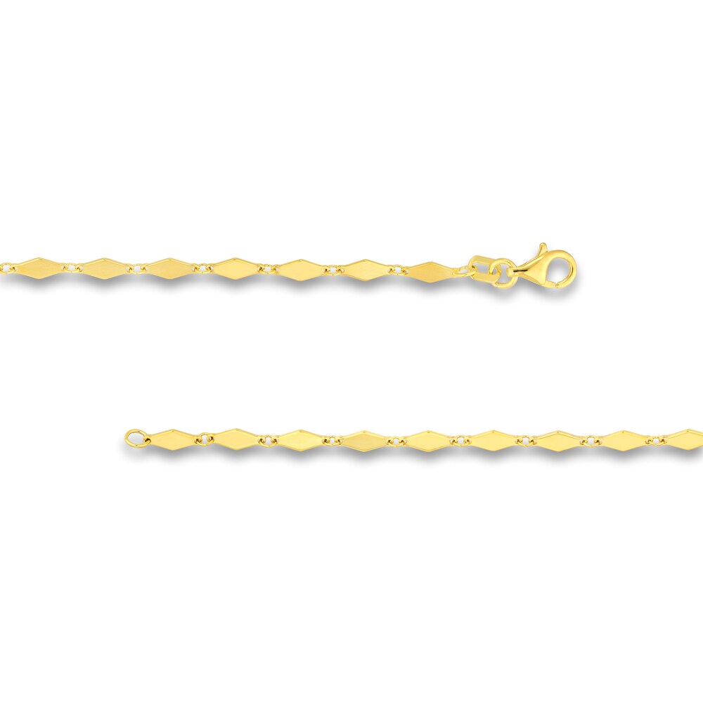 Mirror Link Chain Necklace 14K Yellow Gold 18\" PBcqccwC Mirror Link Chain Necklace 14K Yellow Gold 18\" PBcqccwC