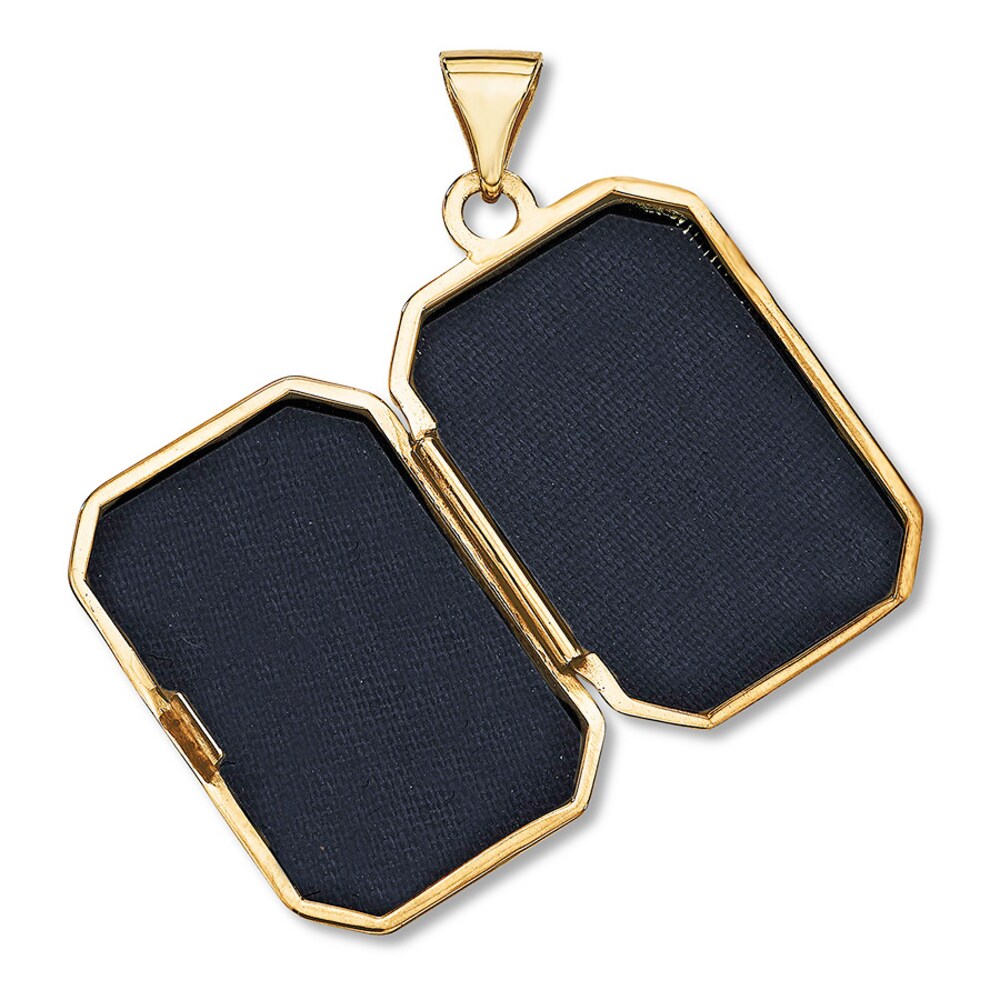 Scroll Locket 14K Yellow Gold 18\" PYMrmCNi Scroll Locket 14K Yellow Gold 18\" PYMrmCNi