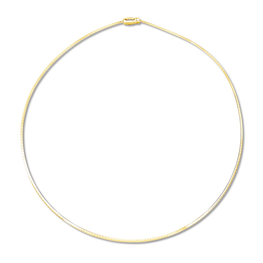 Omega Chain Necklace 14K Yellow Gold 16" PkcyRfyy Omega Chain Necklace 14K Yellow Gold 16" PkcyRfyy