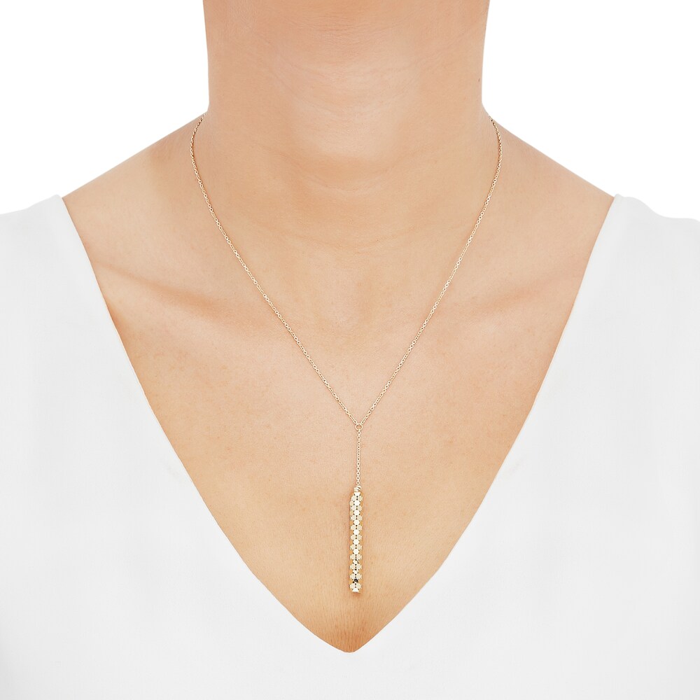 Italia D\'Oro Lariat Bar Drop Pendant Necklace 14K Yellow Gold 17.5\" Q9yTZMlu Italia D\'Oro Lariat Bar Drop Pendant Necklace 14K Yellow Gold 17.5\" Q9yTZMlu