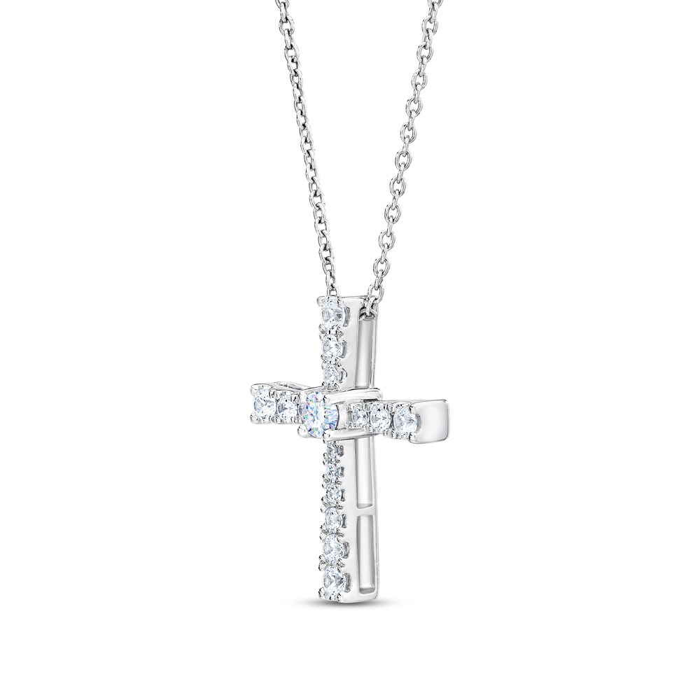 THE LEO First Light Diamond Cross Necklace 1/2 carat Round 14K White Gold QCVDbVJP THE LEO First Light Diamond Cross Necklace 1/2 carat Round 14K White Gold QCVDbVJP