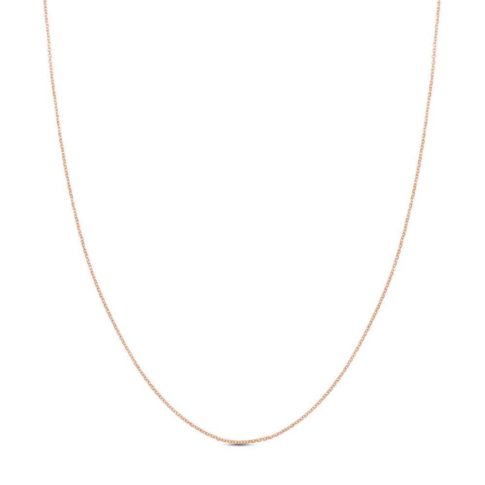 Diamond-Cut Cable Chain Necklace 14K Rose Gold 18" QQTK2FMS