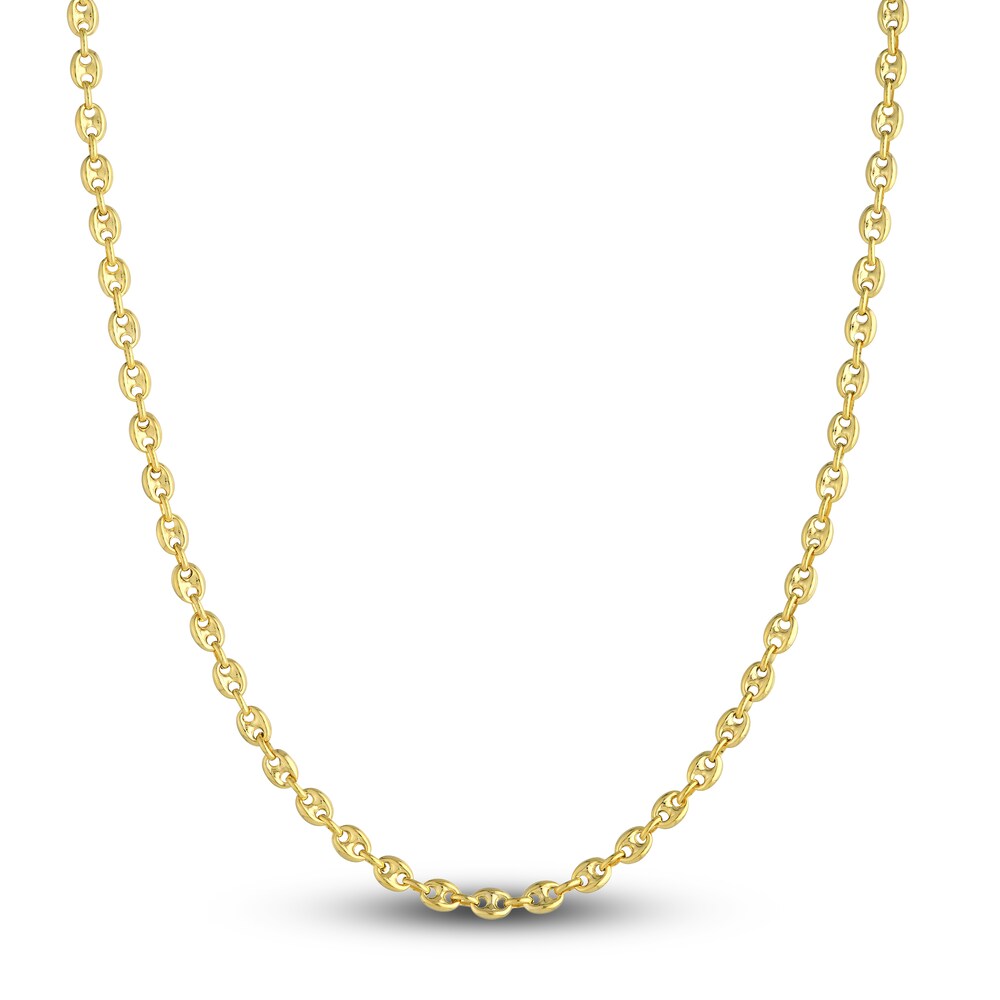Puffy Mariner Link Necklace 14K Yellow Gold Qlvs7vxw Puffy Mariner Link Necklace 14K Yellow Gold Qlvs7vxw