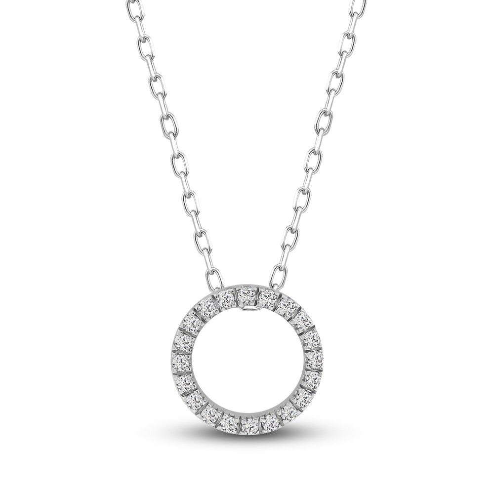 Diamond Pendant Necklace 1 ct tw Round 10K White Gold 18\" RIaXq8pb Diamond Pendant Necklace 1 ct tw Round 10K White Gold 18\" RIaXq8pb