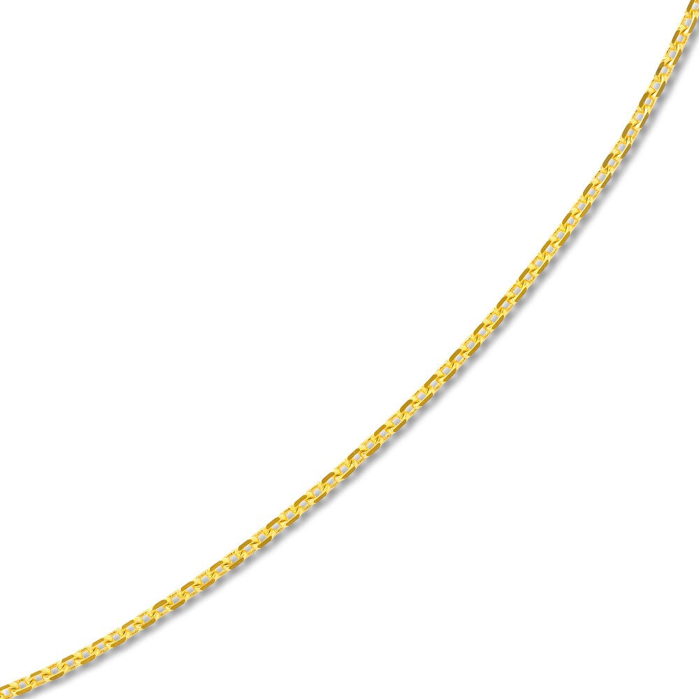Diamond-Cut Cable Chain Necklace 14K Yellow Gold 16\" RQBDtPrK Diamond-Cut Cable Chain Necklace 14K Yellow Gold 16\" RQBDtPrK