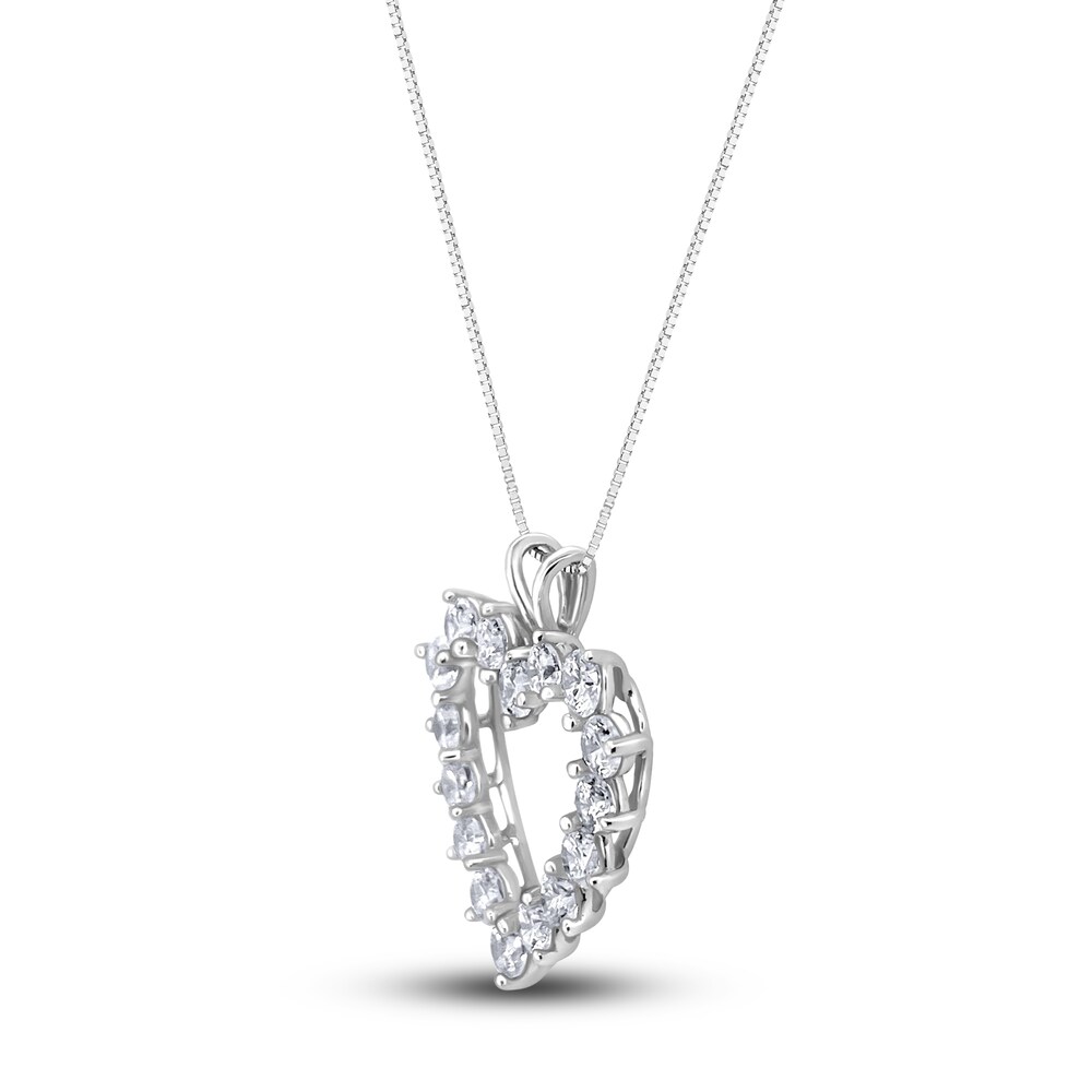 Diamond Pendant Necklace 2-1/2 ct tw Round 14K White Gold 18\" Ry1GLWNs Diamond Pendant Necklace 2-1/2 ct tw Round 14K White Gold 18\" Ry1GLWNs