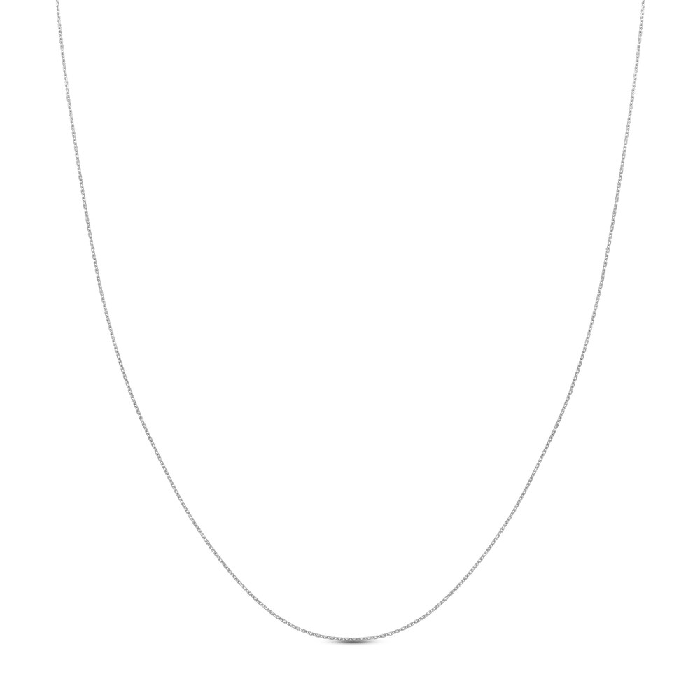 Diamond-Cut Cable Chain Necklace 14K White Gold 18" S7CO3hPn Diamond-Cut Cable Chain Necklace 14K White Gold 18" S7CO3hPn