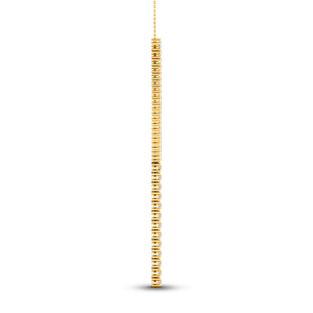 Lab-Created Diamond Lariat Necklace 5 ct tw Round 14K Yellow Gold 18\" SAyruMQg Lab-Created Diamond Lariat Necklace 5 ct tw Round 14K Yellow Gold 18\" SAyruMQg