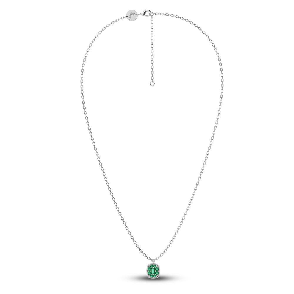 Juliette Maison Natural Emerald Pendant Necklace 10K White Gold SOyibvJF Juliette Maison Natural Emerald Pendant Necklace 10K White Gold SOyibvJF