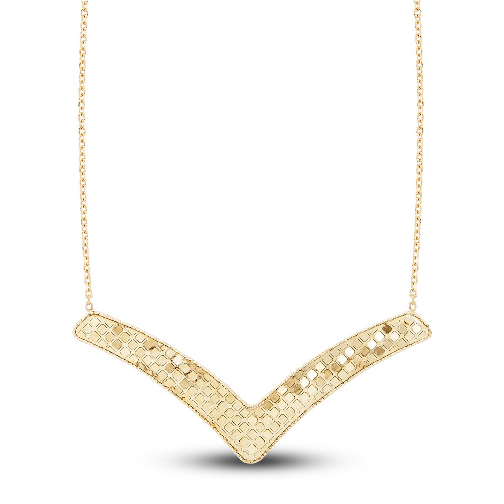 Italia D'Oro Arrow Necklace 14K Yellow Gold 16.5" SQFVazLS Italia D'Oro Arrow Necklace 14K Yellow Gold 16.5" SQFVazLS