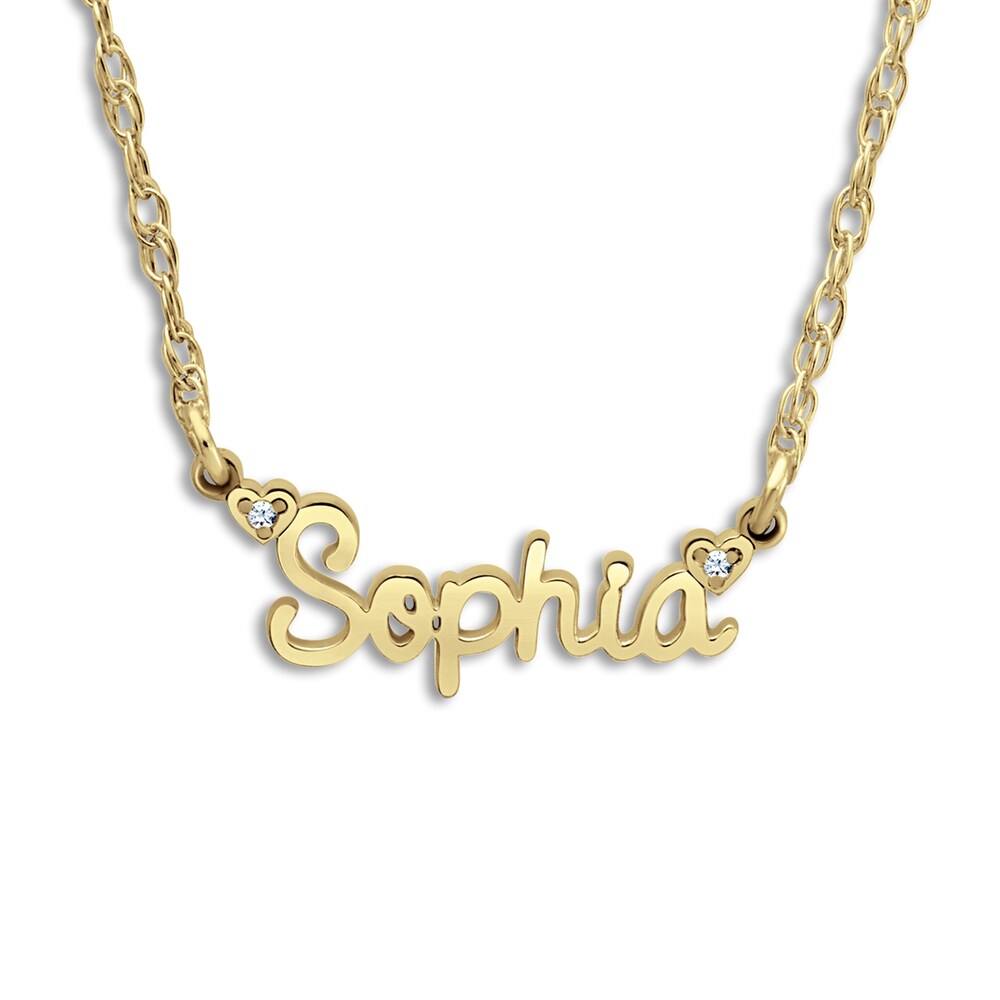High-Polish Personalized Name Necklace Diamond Accents Sterling Silver/24K Yellow Gold-Plating 18" Sk56snqR High-Polish Personalized Name Necklace Diamond Accents Sterling Silver/24K Yellow Gold-Plating 18" Sk56snqR