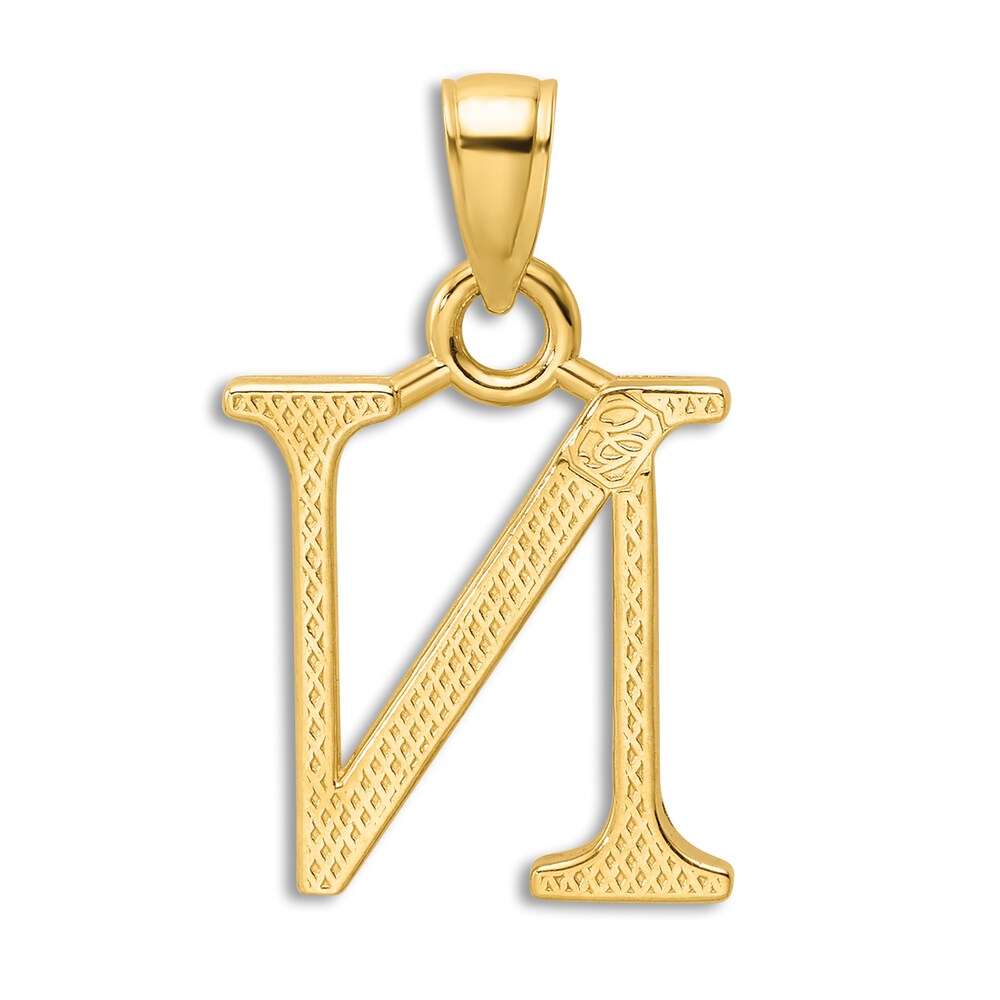 Initial N Charm 14K Yellow Gold 18\" SwDA591U Initial N Charm 14K Yellow Gold 18\" SwDA591U