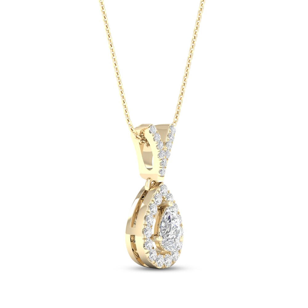 Diamond Necklace 1/4 ct tw Round 10K Yellow Gold SyKhNdms Diamond Necklace 1/4 ct tw Round 10K Yellow Gold SyKhNdms