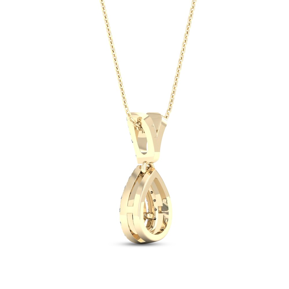 Diamond Necklace 1/4 ct tw Round 10K Yellow Gold SyKhNdms Diamond Necklace 1/4 ct tw Round 10K Yellow Gold SyKhNdms