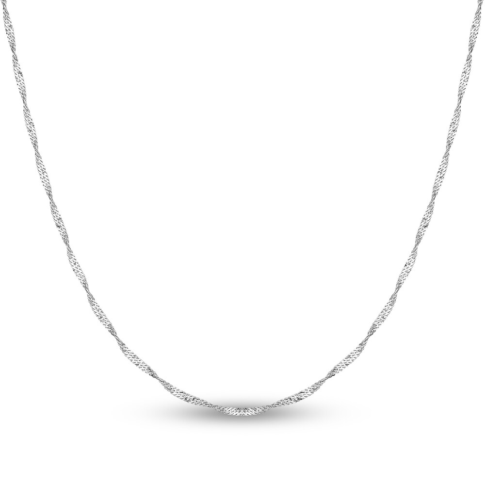 Singapore Chain Necklace 14K White Gold 16" TSN5UYxr Singapore Chain Necklace 14K White Gold 16" TSN5UYxr
