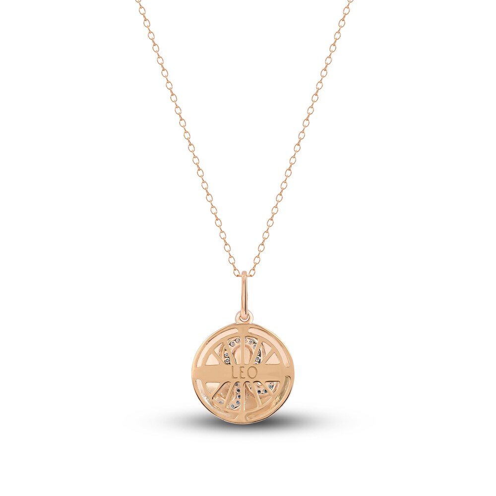 Diamond Leo Zodiac Pendant Necklace 1/10 ct tw Round 14K Rose Gold TZnKlDqb Diamond Leo Zodiac Pendant Necklace 1/10 ct tw Round 14K Rose Gold TZnKlDqb