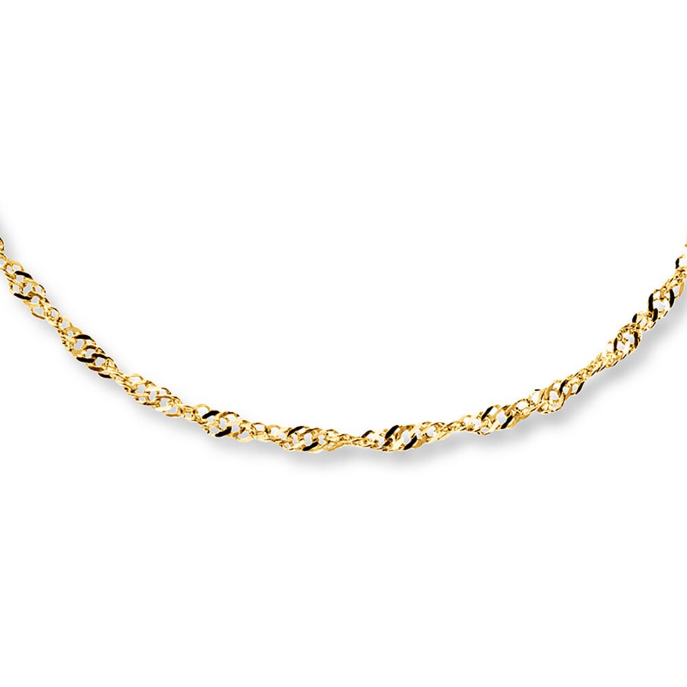 Singapore Necklace 14K Yellow Gold 20 Length TlAH4Jj7 Singapore Necklace 14K Yellow Gold 20 Length TlAH4Jj7