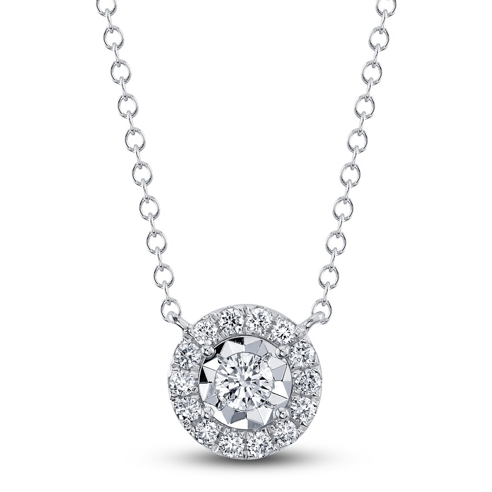 Shy Creation Diamond Pendant Necklace 1/4 ct tw Round 14K White Gold SC55024121 TyNy8w24 Shy Creation Diamond Pendant Necklace 1/4 ct tw Round 14K White Gold SC55024121 TyNy8w24