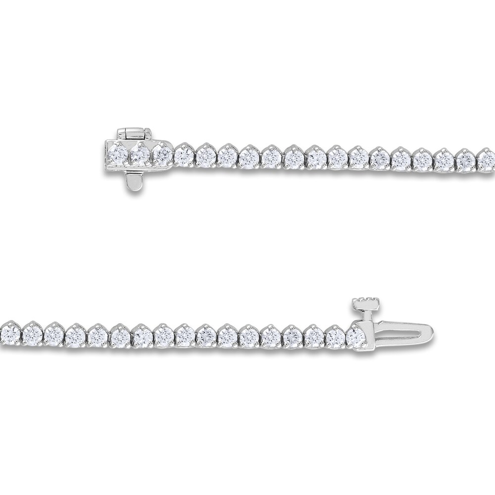 Diamond Necklace 15 ct tw Round 14K White Gold 16\" U7BOTwg6 Diamond Necklace 15 ct tw Round 14K White Gold 16\" U7BOTwg6