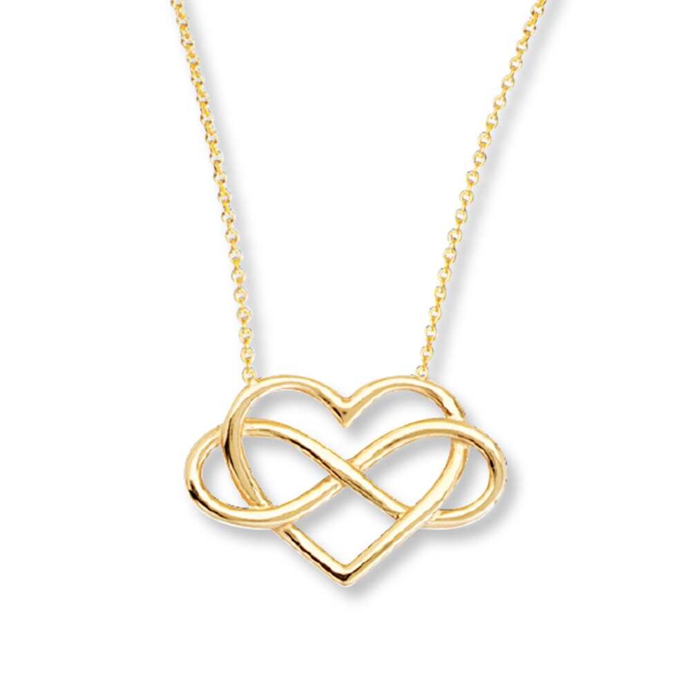 Heart Infinity Necklace 14K Yellow Gold UPJtLlpb