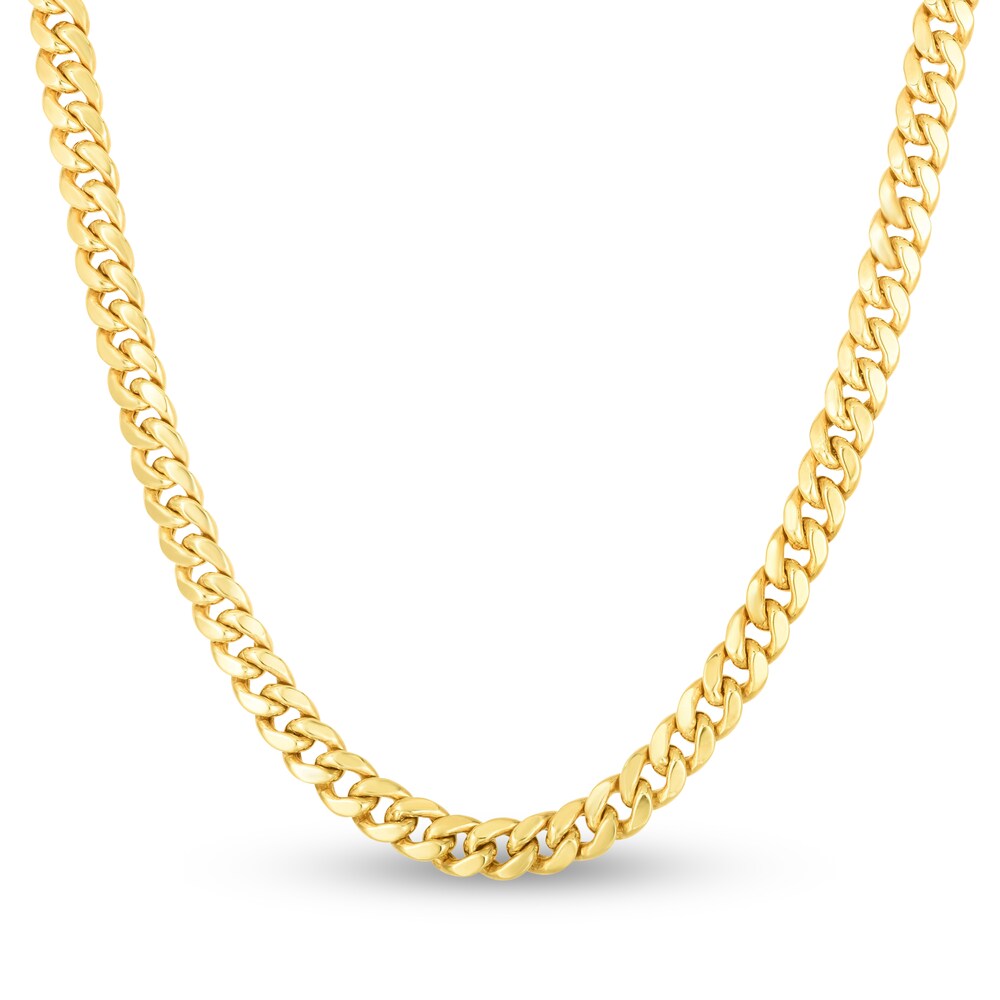 Miami Cuban Link Necklace 14K Yellow Gold 26" UYMStik8 Miami Cuban Link Necklace 14K Yellow Gold 26" UYMStik8