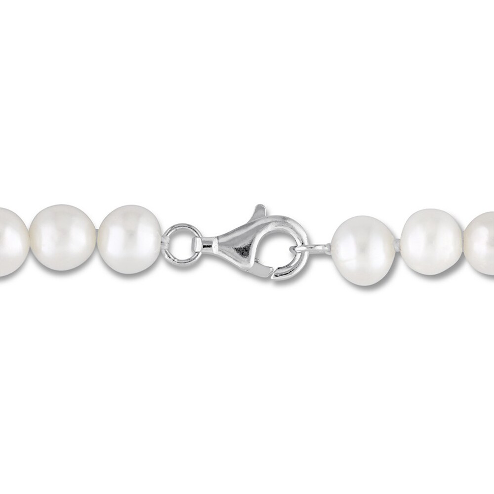 Cultured Pearl Necklace Sterling Silver 30\" UbJ0A9G4 Cultured Pearl Necklace Sterling Silver 30\" UbJ0A9G4